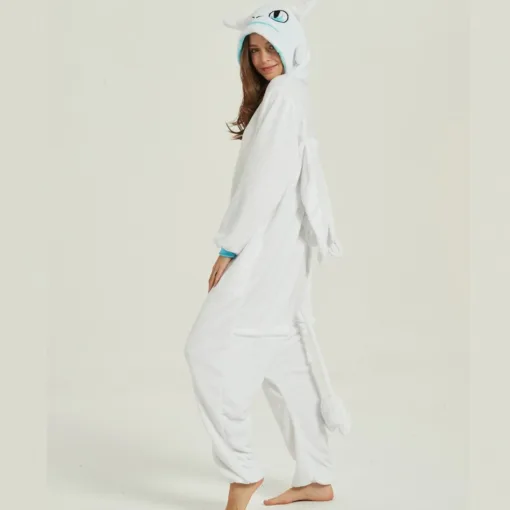 How to Train Your Dragon Light Fury Flannel Pajamas Cosplay Costume