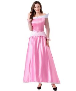 Sleeping Beauty Princess Aurora Pink Dress Cosplay Costume