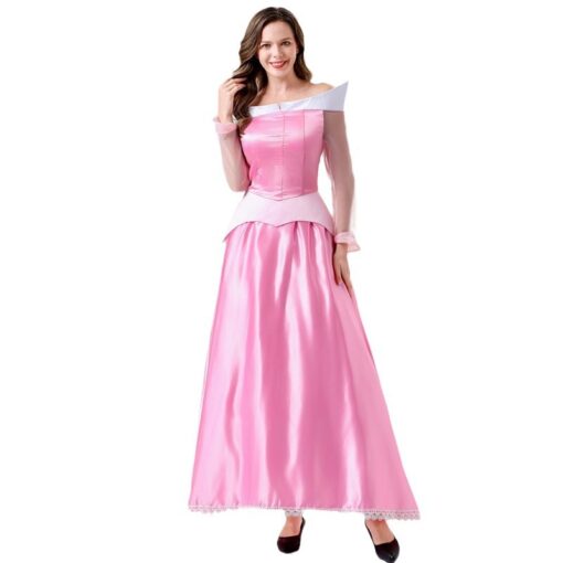 Sleeping Beauty Princess Aurora Pink Dress Cosplay Costume