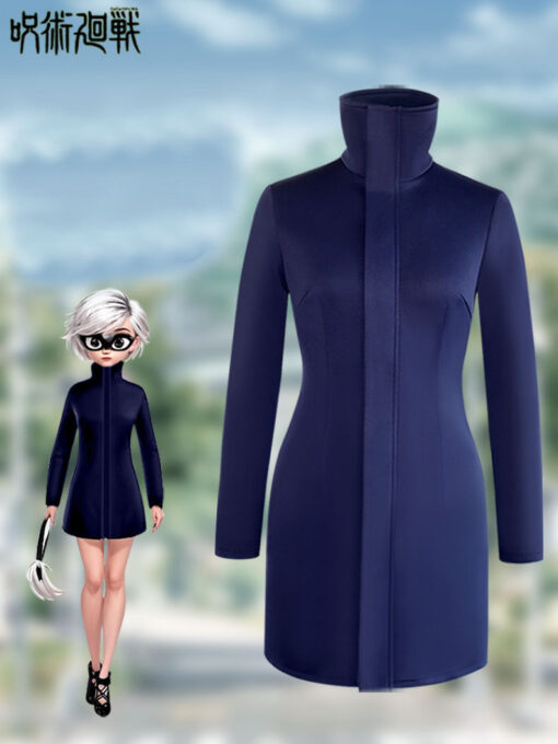 Jujutsu Kaisen Gojō Satoru Dark Blue Cosplay Costume