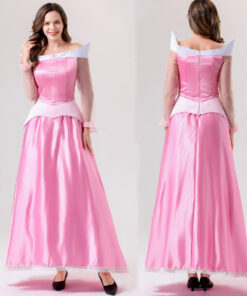 Sleeping Beauty Princess Aurora Pink Dress Cosplay Costume