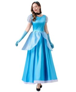 Sleeping Beauty Princess Aurora Sky Blue Dress Cosplay Costume