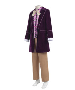 Charlie and the Chocolate Factory Willy Wonka Purple Tuxedo Cosplay Costume