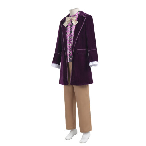 Charlie and the Chocolate Factory Willy Wonka Purple Tuxedo Cosplay Costume