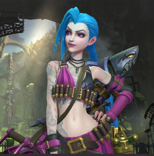 League of Legends The Loose Cannon Jinx Cosplay Costume