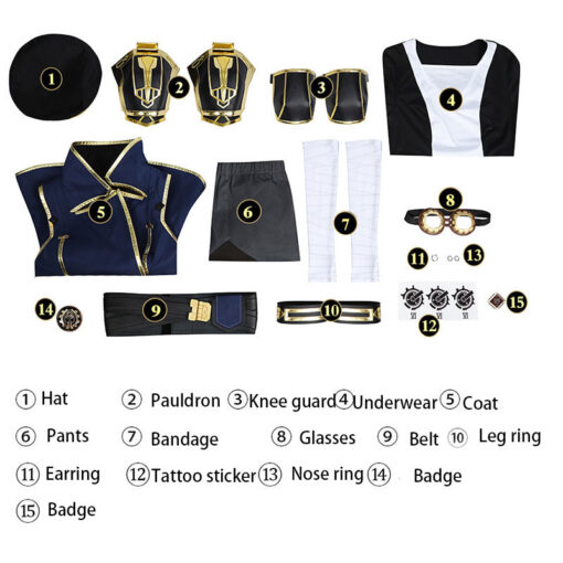 League of Legends The Piltover Enforcer Vi Cosplay Costume