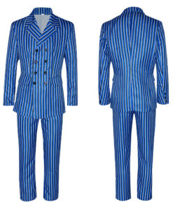 Doctor Who Fifteenth Doctor Blue Stripe Cosplay Costume