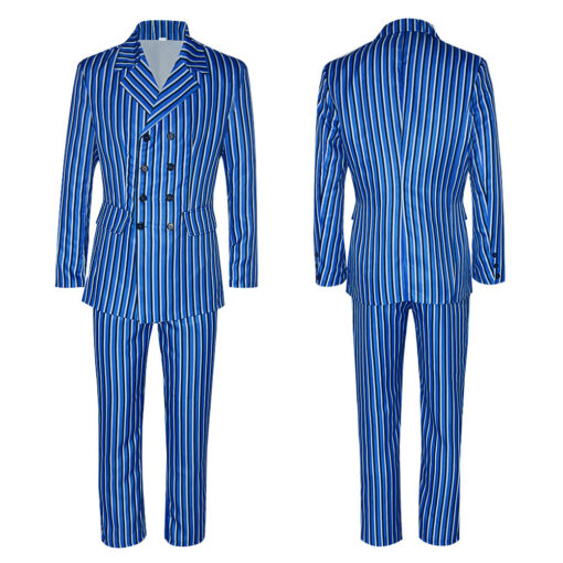 Doctor Who Fifteenth Doctor Blue Stripe Cosplay Costume