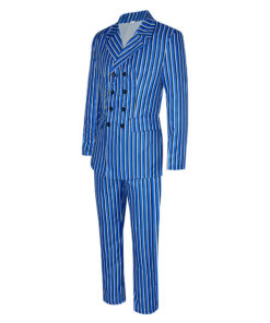 Doctor Who Fifteenth Doctor Blue Stripe Cosplay Costume