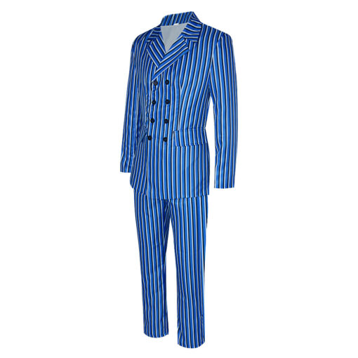 Doctor Who Fifteenth Doctor Blue Stripe Cosplay Costume