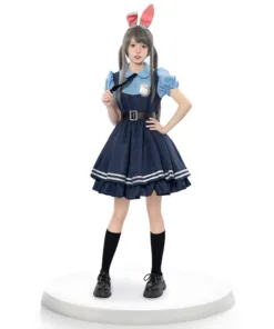 Zootopia Judy Hopps Costume School Uniform with Bunny Ears