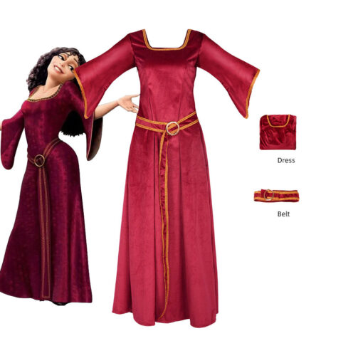 Tangled Mère Gothel Dress Cosplay Costume