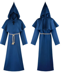 Bleach Monk Blue Color Cosplay Costume