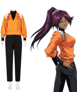 Bleach Shihouin Yoruichi Long Sleeve Cosplay Costume