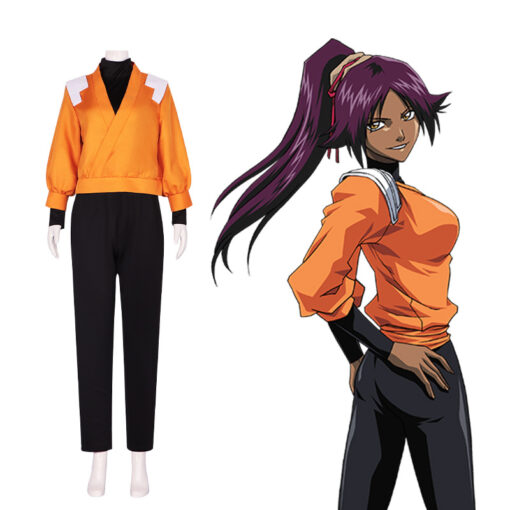 Bleach Shihouin Yoruichi Long Sleeve Cosplay Costume