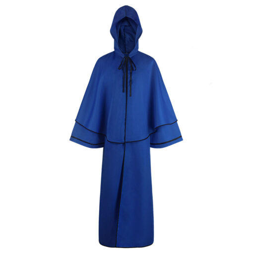 Bleach Monk Blue Color Cloak Cosplay Costume