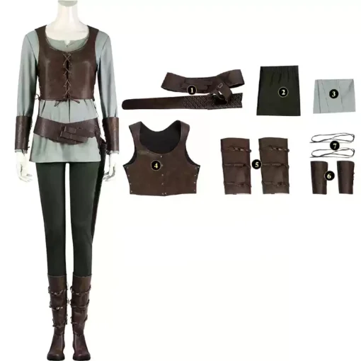 The Witcher Lady of Space and Time Ciri Cosplay Costume