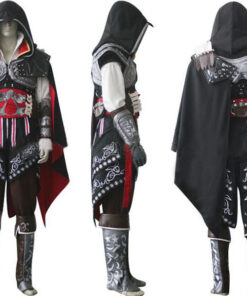 Assassins Creed Ezio Auditore Cosplay Costume Black