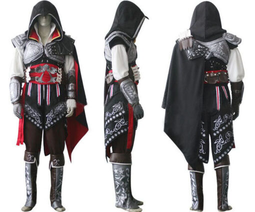 Assassins Creed Ezio Auditore Cosplay Costume Black