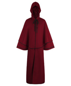 Bleach Monk Red Color Cloak Cosplay Costume