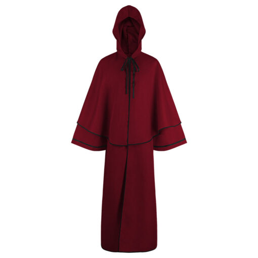 Bleach Monk Red Color Cloak Cosplay Costume