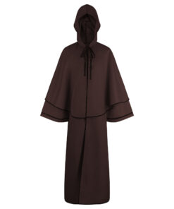 Bleach Monk Brown Color Cloak Cosplay Costume