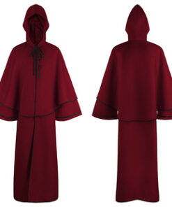 Bleach Monk Red Color Cloak Cosplay Costume