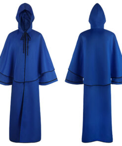 Bleach Monk Blue Color Cloak Cosplay Costume