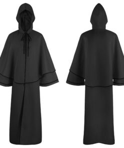 Bleach Monk Black Color Cloak Cosplay Costume