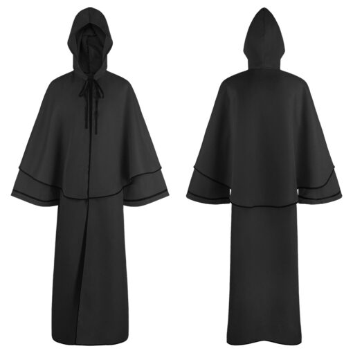 Bleach Monk Black Color Cloak Cosplay Costume