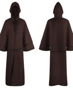 Bleach Monk Brown Color Cloak Cosplay Costume