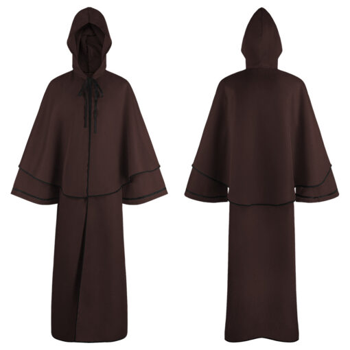 Bleach Monk Brown Color Cloak Cosplay Costume