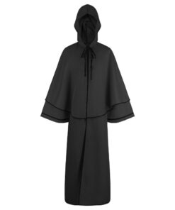 Bleach Monk Black Color Cloak Cosplay Costume