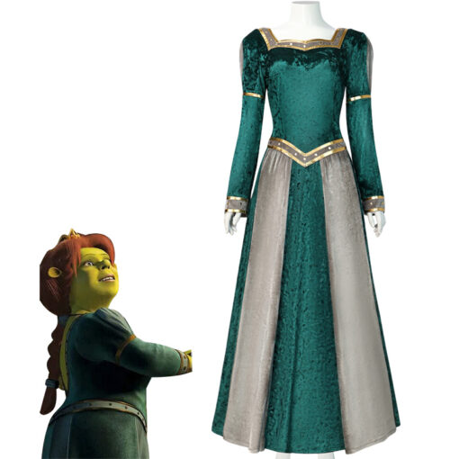 Shrek Princess Fiona Dress Cosplay Costume