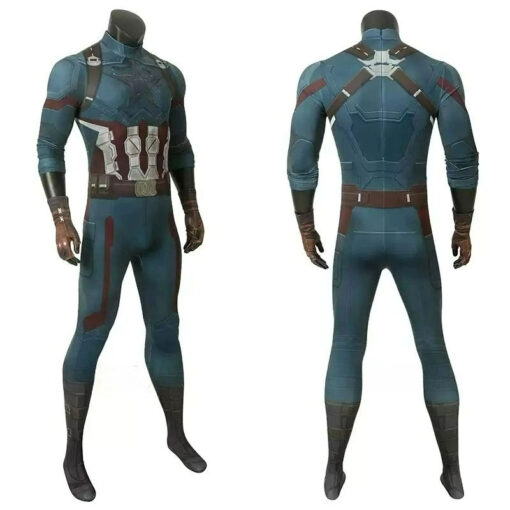 Captain America Jumpsuit Cosplay Costume