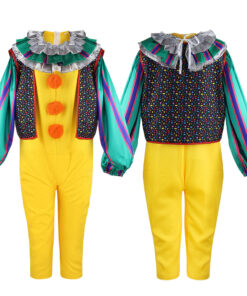 IT costume Pennywise The Dancing Clown Yellow Cosplay Costume