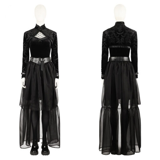 Lisa Frankenstein Black Tulle Dress Cosplay Costume