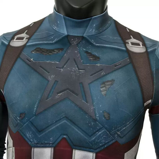 Captain America Jumpsuit Cosplay Costume