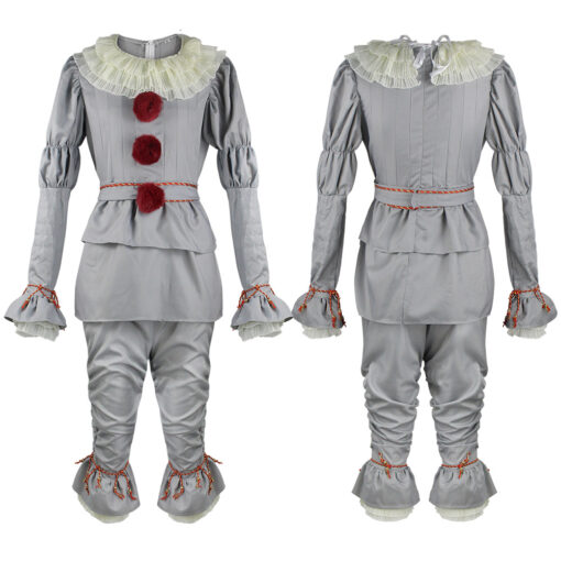 IT costume Pennywise The Dancing Clown Grey Cosplay Costume