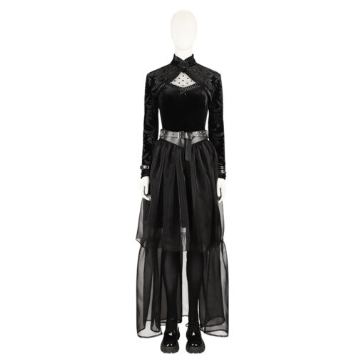 Lisa Frankenstein Black Tulle Dress Cosplay Costume