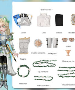 Identity V Psychologist The Silver Knight Cosplay Costume