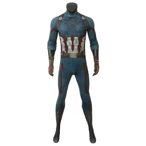 Captain America Jumpsuit Cosplay Costume