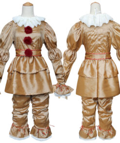 IT costume Pennywise The Dancing Clown Gold Cosplay Costume