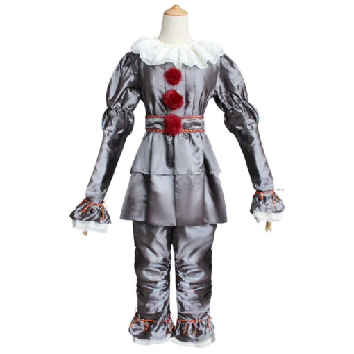 IT costume Pennywise The Dancing Clown Silver Cosplay Costume