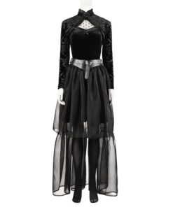 Lisa Frankenstein Black Tulle Dress Cosplay Costume