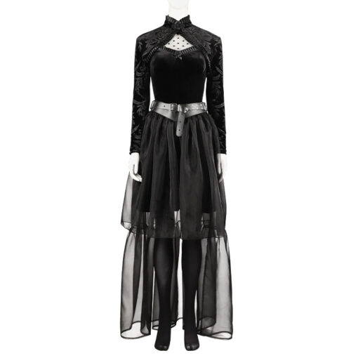 Lisa Frankenstein Black Tulle Dress Cosplay Costume