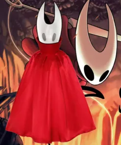 Hollow Knight Hornet Costume Red Cloak Cosplay