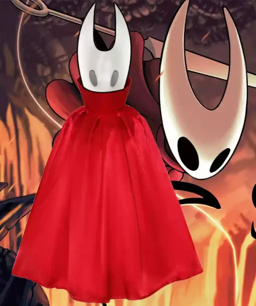 Hollow Knight Hornet Costume Red Cloak Cosplay