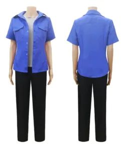 The Last of Us Ellie Cosplay Costume Blue Shirt