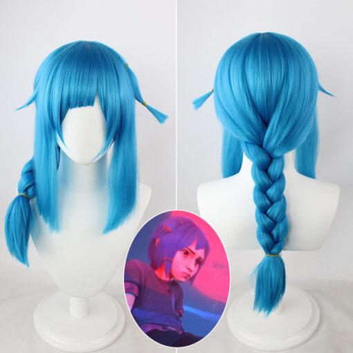 League of Legends LOL Jinx Cosplay Wig